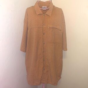 Vintage Men's Gramicci orange button Shirt- Large